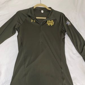 UA Notre Dame Fitted Quarter Zip- M